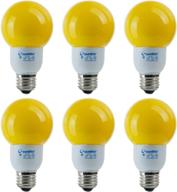 🌞 sunlite 41512-su g21 yellow cfl globe bulb 6 pack (9w, 40w equivalent) - 8,000 hours, medium base, ul listed логотип