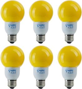 img 4 attached to 🌞 Sunlite 41512-SU G21 Yellow CFL Globe Bulb 6 Pack (9W, 40W Equivalent) - 8,000 Hours, Medium Base, UL Listed
