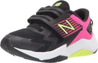 kid's rave run v1 hook and loop shoe by new balance logo