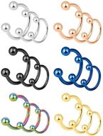 👃 yovoro 18-30pcs 16-18g stainless steel septum nose rings hoop cartilage tragus piercing jewelry logo