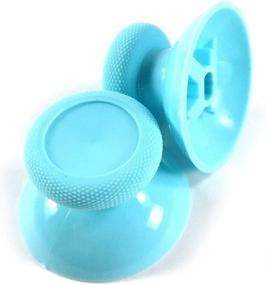 img 2 attached to 🎮 Enhance Gaming Experience with 2PCS 3D Analog Joystick Cap Thumb Stick Cap Thumbstick Replacement for Xbox One Slim, Xbox One, and Xbox One Elite Controller (Light Blue)