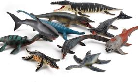 img 2 attached to 🦖 Set of 10 Prehistoric Marine Dinosaur Animal Model Figures - Ideal for Party Favors, Cake Toppers, Decorations & Collections - Perfect Toys for 5-8-Year-Old Boys, Girls, Toddlers, and Kids