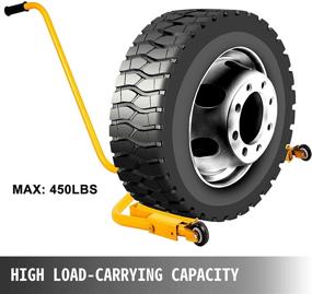 img 2 attached to 🔧 VEVOR Heavy Duty Tire Dolly - 450 LBS Load Capacity, Easy-to-Use Wheel Dolly for Truck Tires, Cart, and Wheel Lifting