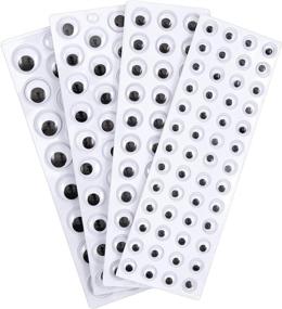 img 3 attached to 👀 Peel and Stick Wiggle Eyes - Assorted Sizes, Black on White - Set of 137 by Creativity Street