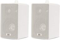 acoustic audio by goldwood 251w indoor outdoor 3 way speakers: powerful 400 watt white pair for unmatched sound experience logo