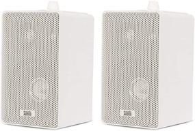 img 4 attached to Acoustic Audio by Goldwood 251W Indoor Outdoor 3 Way Speakers: Powerful 400 Watt White Pair for Unmatched Sound Experience