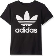 active girls' clothing: adidas originals trefoil in white coral logo