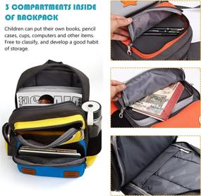 img 2 attached to 🎒 Orange Green ArcEnCiel Backpack for Kids - Enhanced SEO