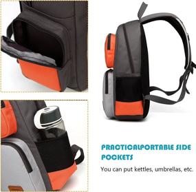 img 1 attached to 🎒 Orange Green ArcEnCiel Backpack for Kids - Enhanced SEO