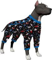 🐾 enhanced sun protection for pitbulls - lovinpet uv shirt & rash guard with space astronauts print - lightweight, full coverage puppy pajamas логотип