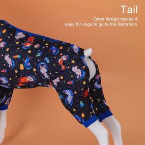 img 1 attached to 🐾 Enhanced Sun Protection for Pitbulls - LovinPet UV Shirt & Rash Guard with Space Astronauts Print - Lightweight, Full Coverage Puppy Pajamas