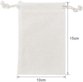 img 3 attached to 🎁 SumDirect 20Pcs Cotton Muslin Bags: Reusable Drawstring Gift and Packing Pouches for Weddings, Parties, Birthdays (3.9x5.9inch)