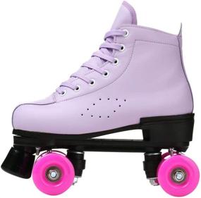 img 1 attached to Roller Skates Leather Purple Purple Purple