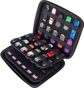 img 4 attached to 📦 Optimized Storage Organizer for Large Capacity USB Thumb Flash Pen Drives/ SD Card & Memory Card Holder/ External Hard Drive Carry Case