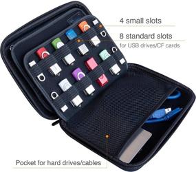 img 2 attached to 📦 Optimized Storage Organizer for Large Capacity USB Thumb Flash Pen Drives/ SD Card & Memory Card Holder/ External Hard Drive Carry Case