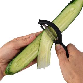 img 3 attached to 🥕 TOONEV Premium Vegetable Peelers for Kitchen - Ultra Sharp Peeler for Veggie Potato Carrot Fruit with Non-Slip Handle, Enhanced Grip & Durability