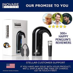 img 1 attached to 🐧 Inovare Designs Penguin: The Ultimate All-in-One Electric Wine Aerator Dispenser Pump and Automatic Decanter