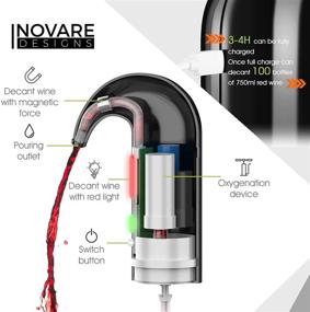 img 3 attached to 🐧 Inovare Designs Penguin: The Ultimate All-in-One Electric Wine Aerator Dispenser Pump and Automatic Decanter