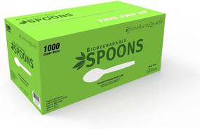 img 4 attached to Biodegradable EcoPure Economy Lightweight Spoons - Set of 1000 - Plant a Tree with Each Purchase!