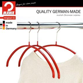 img 2 attached to 👕 Mawa Euro Series Light Thin Non-Slip Space Saving Clothes Hanger Style 40/P, Set of 10, Red Pack of 10 10 Piece - Organize Your Closet Efficiently!