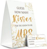 bridal shower standing guessing golden event & party supplies logo