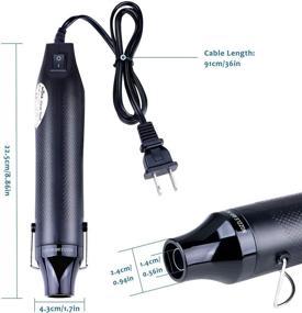 img 3 attached to 🔥 Portable Mini Heat Gun Electric 300W: Ideal for DIY Craft Embossing, Shrink Wrapping, and More