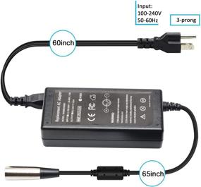 img 2 attached to 🔌 36W Electric Scooter Bike Motor Charger for eZip 400, 500, 750, 900, E400, E500, E750, 4.0, 4.5, E-4.5, eZip Trailz Electric Bicycle Power Supply Adapter, Male 3-Pin XLR Port - 24V 0.6A 600mA