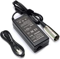 🔌 36w electric scooter bike motor charger for ezip 400, 500, 750, 900, e400, e500, e750, 4.0, 4.5, e-4.5, ezip trailz electric bicycle power supply adapter, male 3-pin xlr port - 24v 0.6a 600ma logo