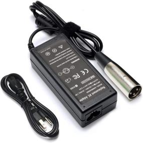 img 4 attached to 🔌 36W Electric Scooter Bike Motor Charger for eZip 400, 500, 750, 900, E400, E500, E750, 4.0, 4.5, E-4.5, eZip Trailz Electric Bicycle Power Supply Adapter, Male 3-Pin XLR Port - 24V 0.6A 600mA