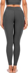 img 3 attached to Miss Adola Women's High Waisted Yoga Pants with Pockets: Tummy Control Non-See Through Leggings