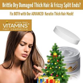 img 2 attached to 🔥 Revitalize Your Hair with Vitamins Keratin Hair Mask Deep Conditioner - Biotin Protein + Castor Oil Repair Treatment for Thick, Dry, Damaged, or Color Treated Curly, Wavy, and Coarse Hair