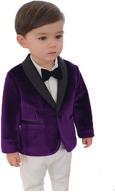 velvet blazer breasted wedding holiday boys' clothing logo