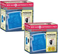 🐧 marineland rite-size a cartridge refills, 12-pack for aquarium penguin power filters - set of 2 packs (6 filters per pack) logo