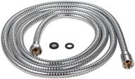 extra long shower hose 119 inch (9.8 foot) - bathroom handheld shower head hose - 3 meter extension replacement part with brass fittings - stainless steel construction - polished chrome finish logo