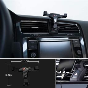 img 2 attached to Enhanced GTINTHEBOX Smartphone Cell Phone Mount Holder for VW Golf 7 MK7 (2014-2018): Air Vent Clip & Adjustable Fit (3.5-6.0 Inches Phone)