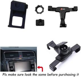 img 3 attached to Enhanced GTINTHEBOX Smartphone Cell Phone Mount Holder for VW Golf 7 MK7 (2014-2018): Air Vent Clip & Adjustable Fit (3.5-6.0 Inches Phone)