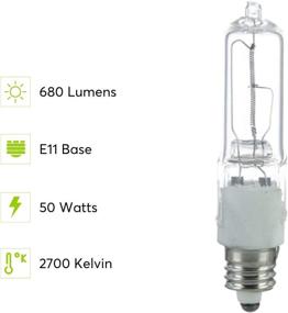 img 3 attached to 💡 Sterl Lighting 50W JD E11 Bulb Mini Candelabra T4: Long Lasting High Output for Chandeliers, Pendants, and Sconces - 4 Pack