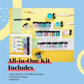 img 3 attached to 💅 Beetles 20 Colors Mermaid Collection Nail Dip Powder Set - Purple, Green, & Glitter Dipping Powder with Essential Tools and 4 Dip Liquids - No LED Nail Lamp Required!