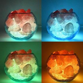 img 2 attached to 🔌 V.C.Formark USB Himalayan Salt Lamp: Enhancing Air Quality with Negative Ion Release, Mesmerizing Ice and Fire Visuals, Adjustable LED Modes - Perfect for Home, Office, and Gifting