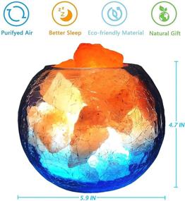 img 1 attached to 🔌 V.C.Formark USB Himalayan Salt Lamp: Enhancing Air Quality with Negative Ion Release, Mesmerizing Ice and Fire Visuals, Adjustable LED Modes - Perfect for Home, Office, and Gifting