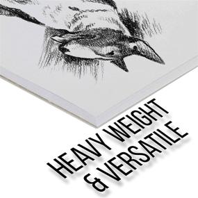 img 1 attached to US Art Supply Premium Heavy-Weight Charcoal Paper Pad, 9 in. x 12 in., 160gsm, 32 Sheets - Pack of 2 (90 Pound)