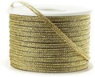 🎀 nylon taffeta metallic ribbon - 100 yards, 1/8-inch width - gold: superior quality and sparkling elegance! logo