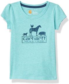 img 1 attached to Carhartt Graphic Tractor Heather X Large Girls' Clothing