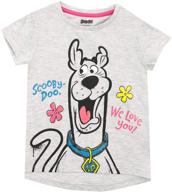 👧 scooby doo girls t-shirt: cool and comfortable fashion for young scooby fans! logo