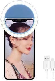 img 4 attached to Mini Clip On Ring Light Portable Selfie Ring Light For Laptop IPhone Android Smart Phone Rechargeable Battery Ring Light Photography Camera Video