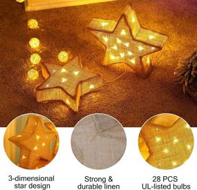 img 2 attached to 💫 Luxspire Valentines 3D Star Lights: Stunning Table Lamp Set for Romantic Home Decor & Gifts (2 Pack)