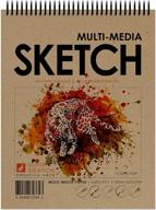 📚 optimized design ideation multi-media sketch book - spiral bound sketchbook with durable paper for pencil, ink, marker, charcoal, and watercolor paints - ideal for art, design, and education - 8.5" x 11" size logo