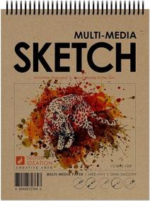 img 4 attached to 📚 Optimized Design Ideation Multi-Media Sketch Book - Spiral Bound Sketchbook with Durable Paper for Pencil, Ink, Marker, Charcoal, and Watercolor Paints - Ideal for Art, Design, and Education - 8.5" x 11" Size