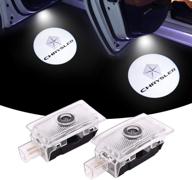 🚘 chrysler door light: 2pcs wireless led welcome lights ghost shadow lamp projector, suitable for chrysler 200, 300, and sebring vehicles logo