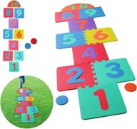 🎉 entertaining hopscotch playmat: interlocking puzzle floor for endless fun logo